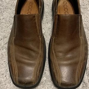 Ecco Mens Brown Casual Dress Leather Loafer Slip On Shoes Size US 9 /EUR 42c